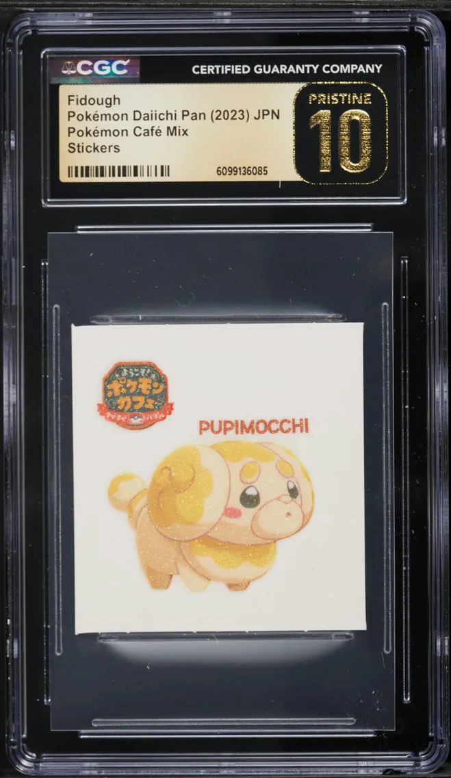 2023 Pokemon Japanese Daiichi Pan Pokemon Cafe Mix Stickers Fidough CGC 10 PRISTINE