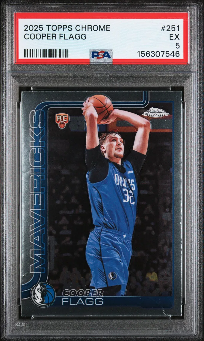 2025 #251 Cooper Flagg PSA 5 Topps Chrome
