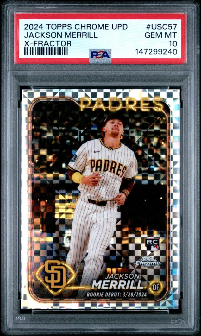 2024 #USC57 Jackson Merrill PSA 10 Topps Chrome Update