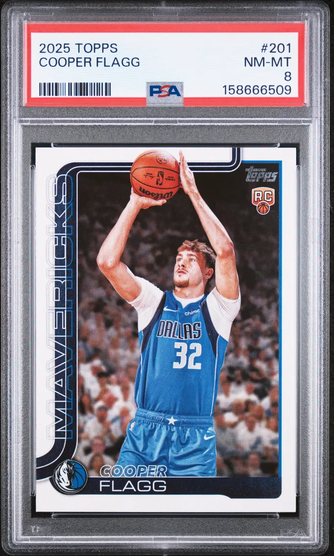 2025 #201 COOPER FLAGG PSA 8 Topps