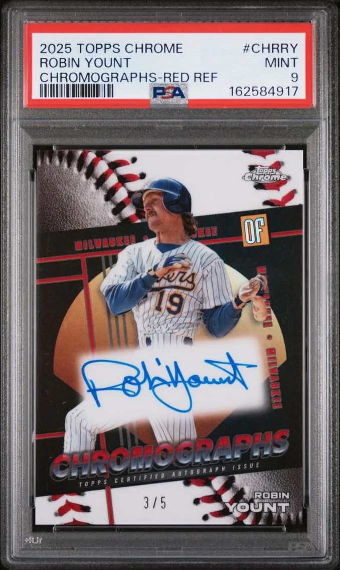 2025 #CHRRY Robin Yount PSA 9 Topps Chrome Chromographs