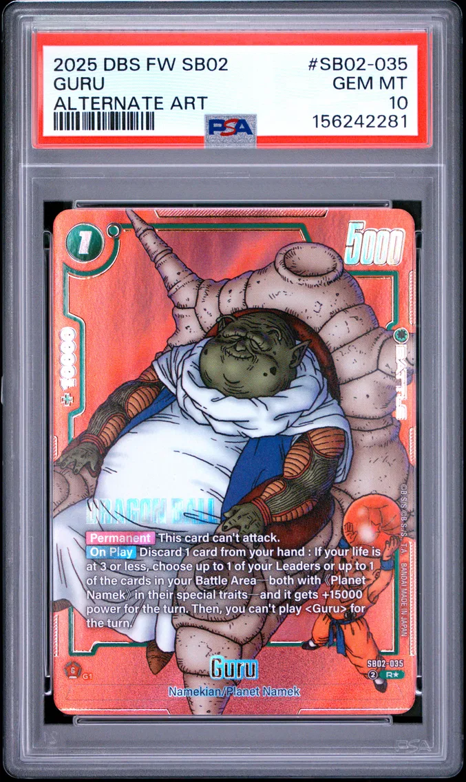 2025 #SB02-035 Guru PSA 10 Dragon Ball Super Card Game Fusion World Manga Booster 02