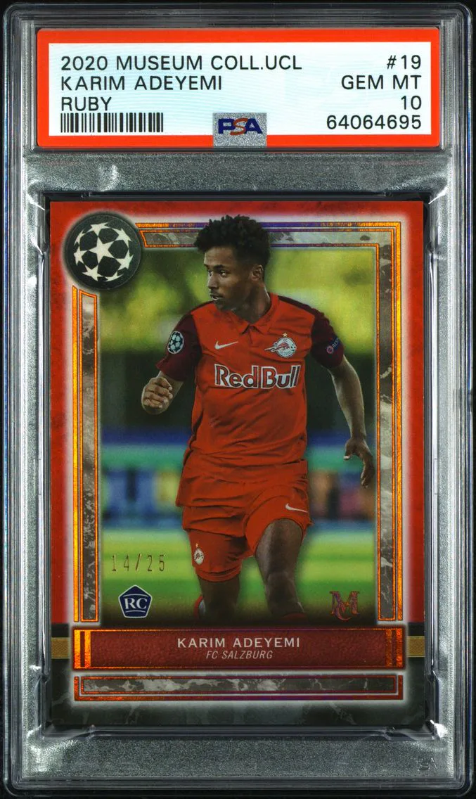 2020 #19 Karim Adeyemi PSA 10 Topps Museum Collection UEFA Champions League