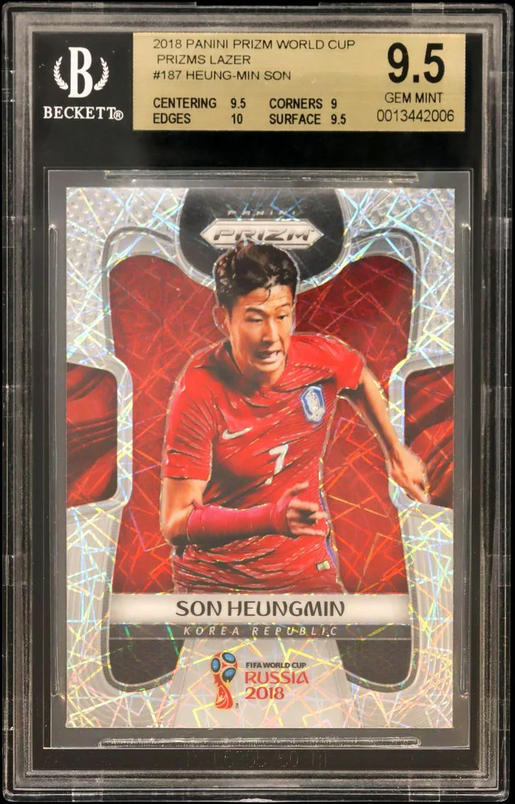2018 #187 Heung-Min Son BGS 9.5 Panini Prizm World Cup Prizms Lazer