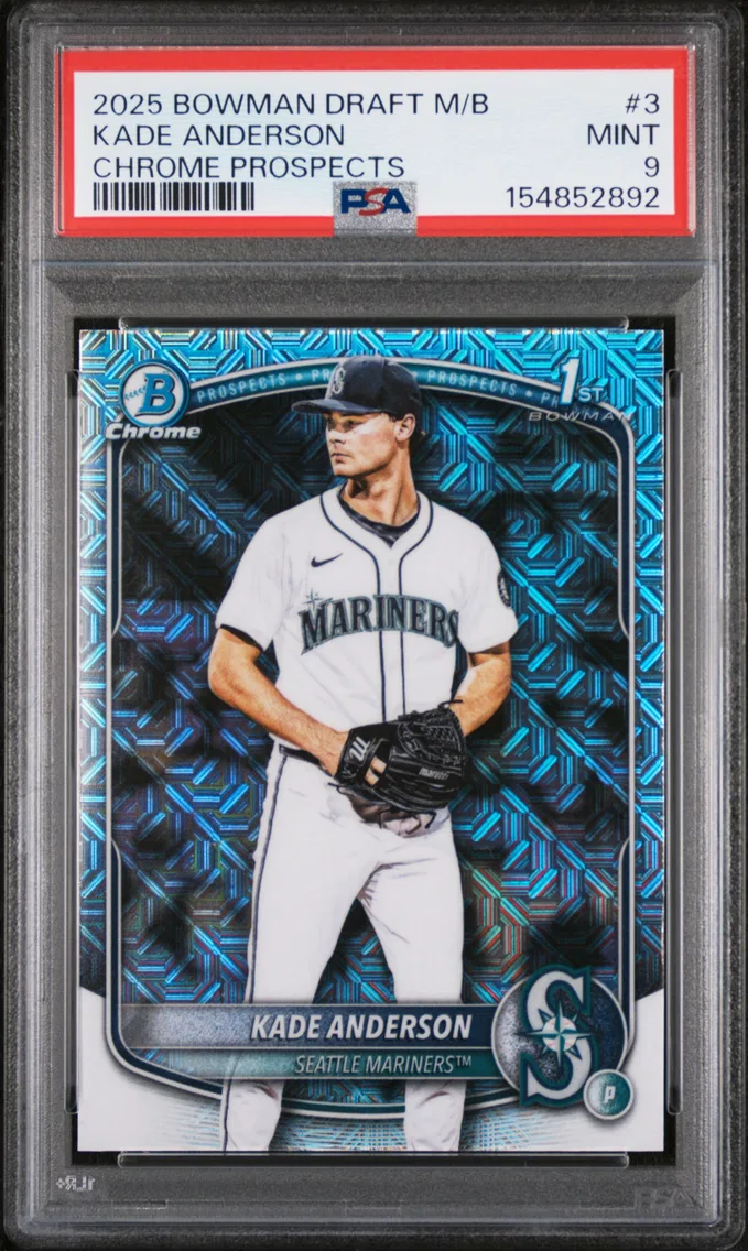2025 #3 Kade Anderson PSA 9 Bowman Draft Mega Box Chrome Prospects