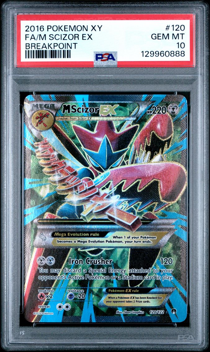 2016 #120 Full Art/M Scizor EX PSA 10 XY Breakpoint