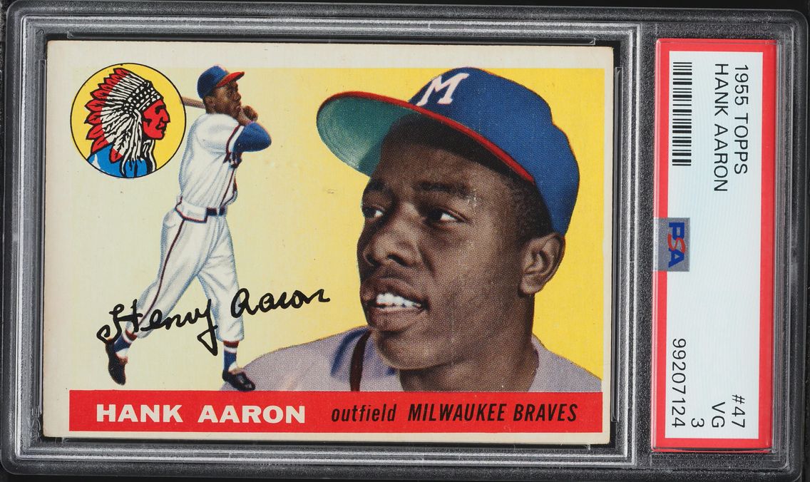 1955 #47 Hank Aaron PSA 3 Topps