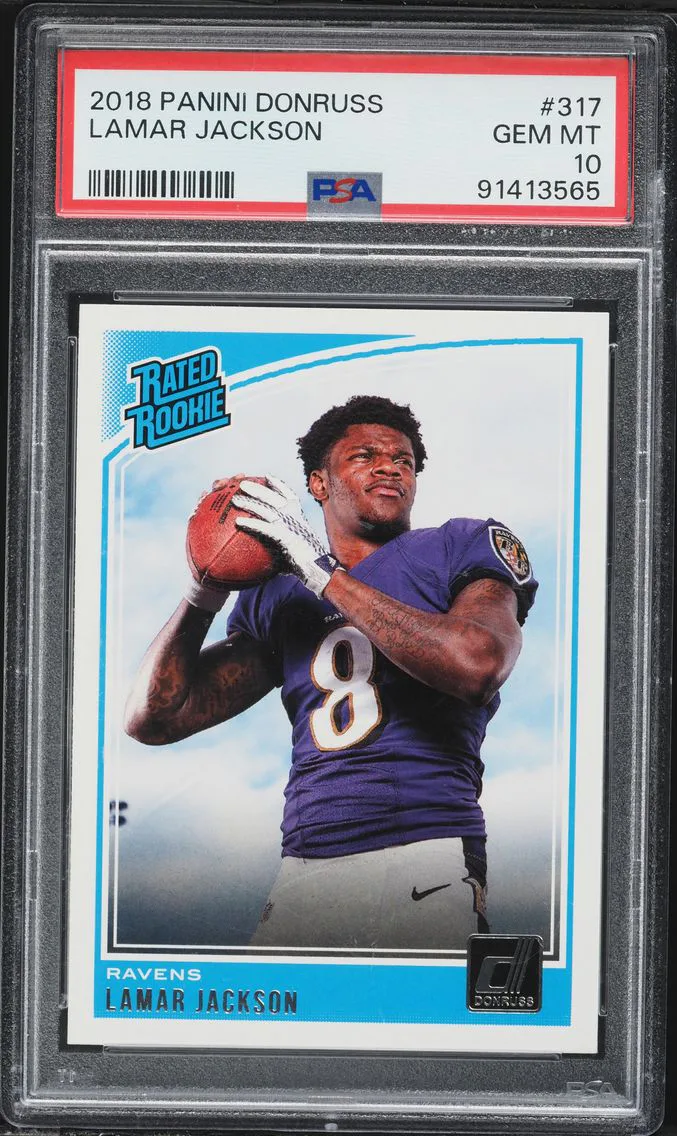 2018 #317 Lamar Jackson PSA 10 Panini Donruss Football