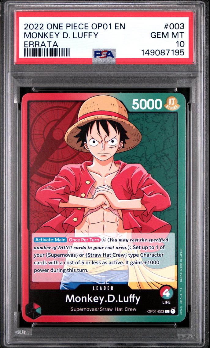 2022 #003 Monkey D. Luffy PSA 10