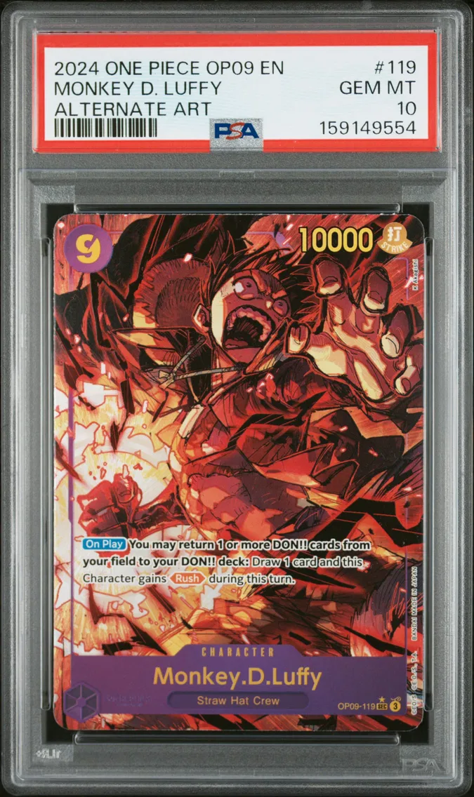 2024 #119 Monkey D. Luffy PSA 10 One Piece OP09-Emperors in the New World