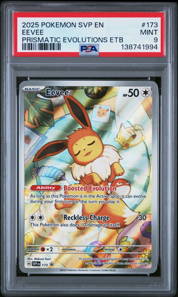 2025 #173 Eevee PSA 9 Svp EN-SV Black Star Promo