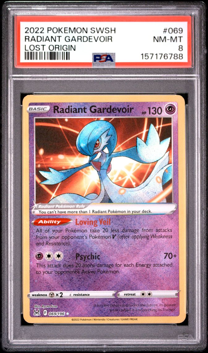 2022 #069 Radiant Gardevoir PSA 8 Sword & Shield Lost Origin
