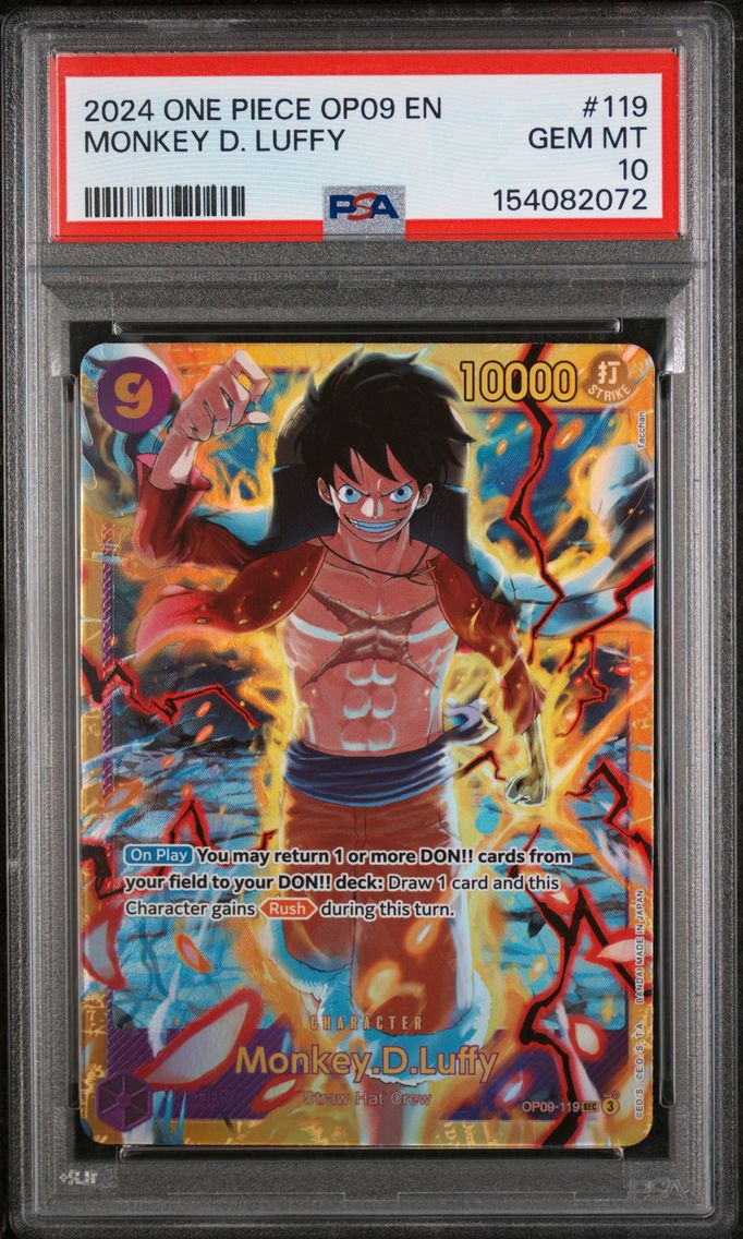 2024 #119 Monkey D. Luffy PSA 10 One Piece OP09-Emperors in the New World