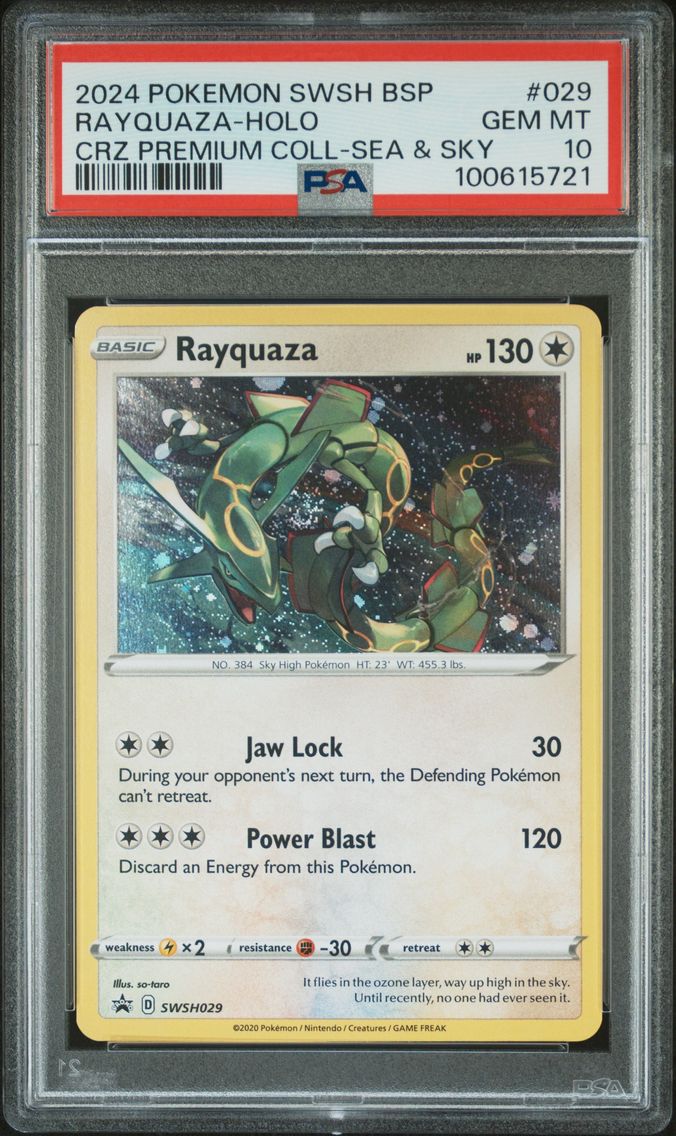 2024 #029 Rayquaza-Holo PSA 10 Swsh Black Star Promo Pokemon