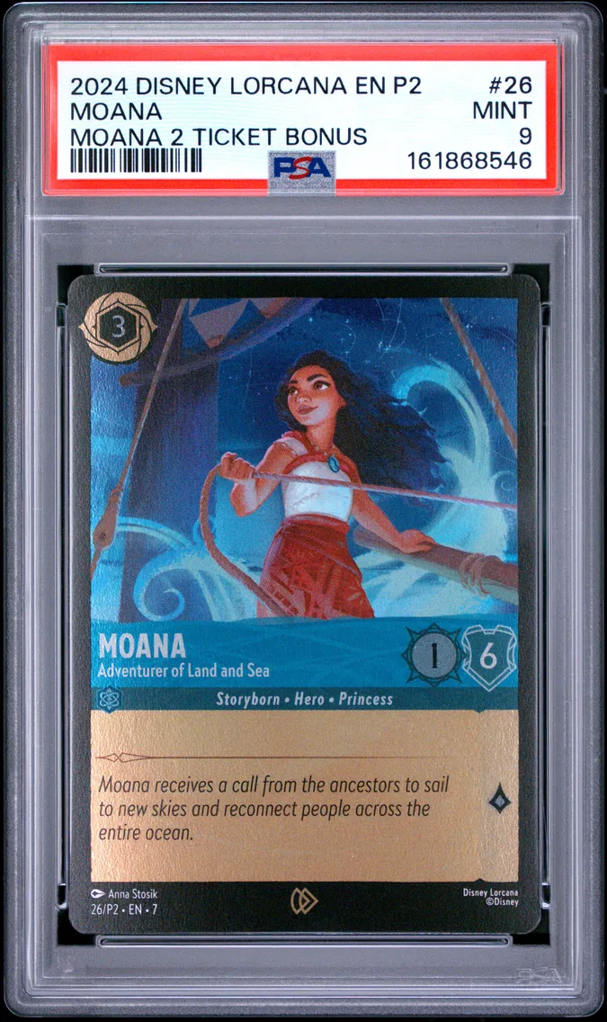 2024 #26 Moana - Adventurer of Land and Sea PSA 9 Disney Lorcana EN P2-Promo