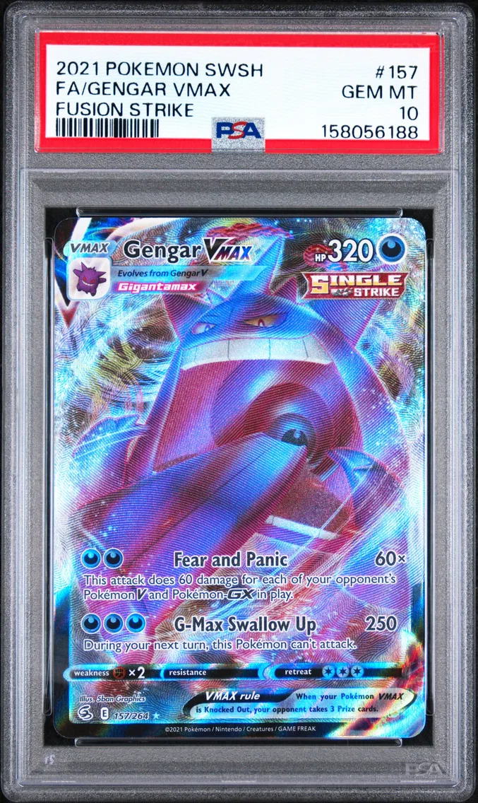 2021 #157 Full Art/Gengar Vmax PSA 10 Sword & Shield Fusion Strike
