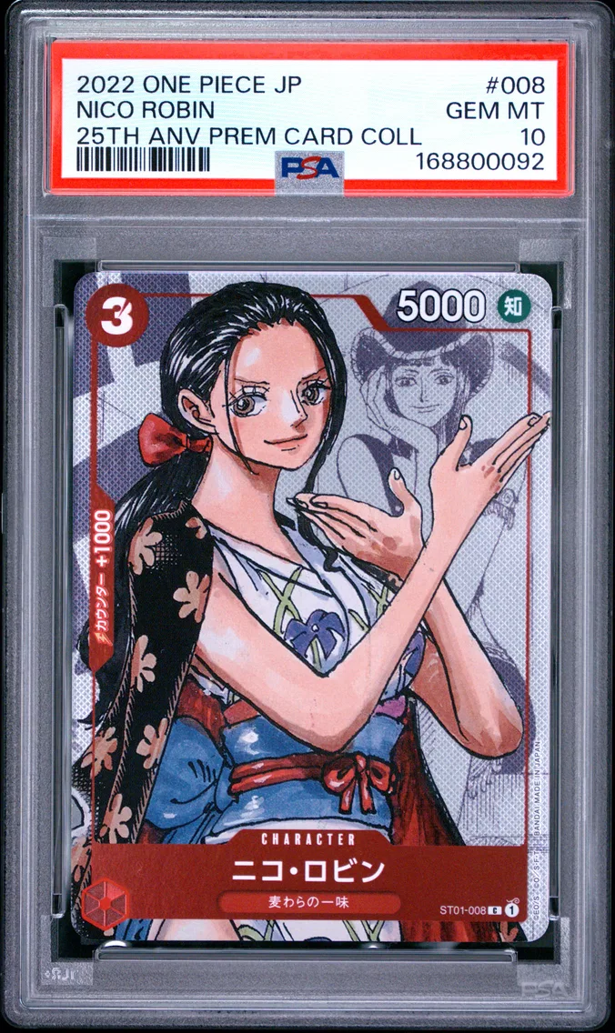 2022 #008 Nico Robin PSA 10 One Piece Japanese 25th Anniversary Premium Card Collection