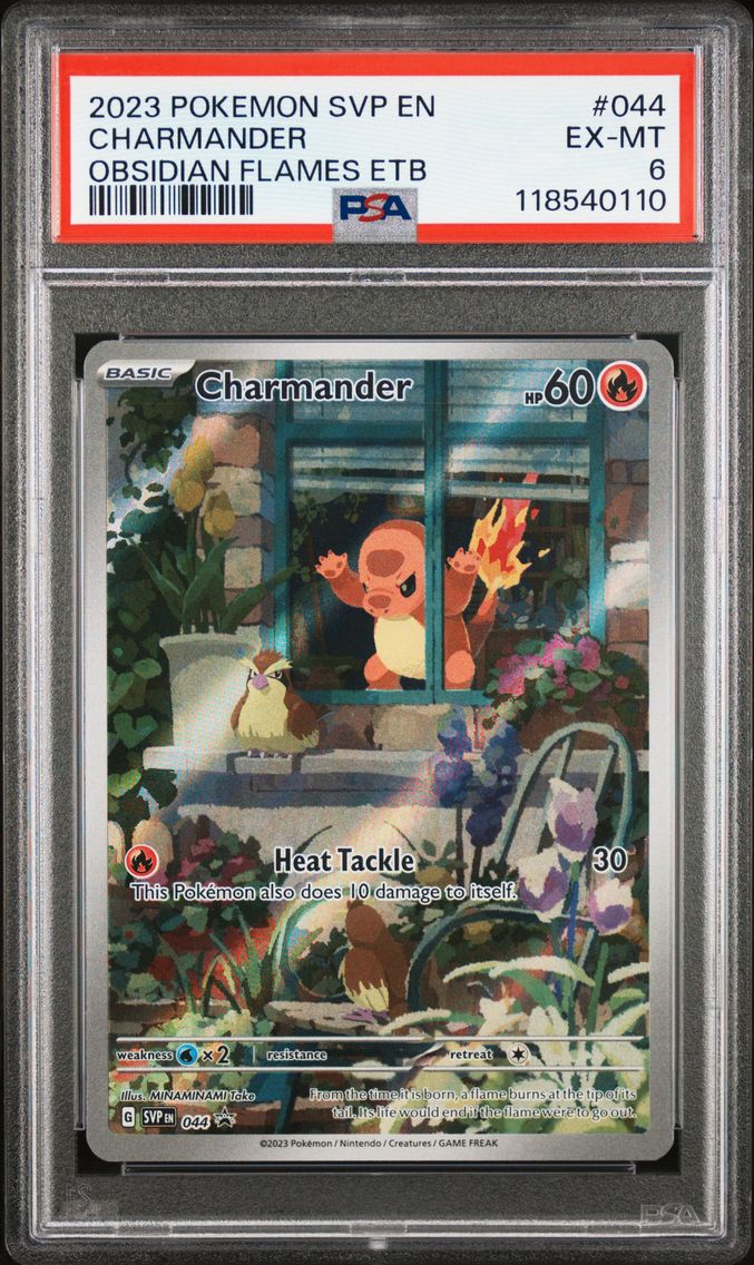2023 #044 Charmander PSA 6 Svp EN-SV Black Star Promo