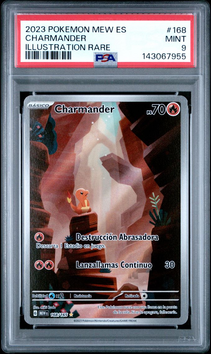 2023 #168 Charmander PSA 9 Spani