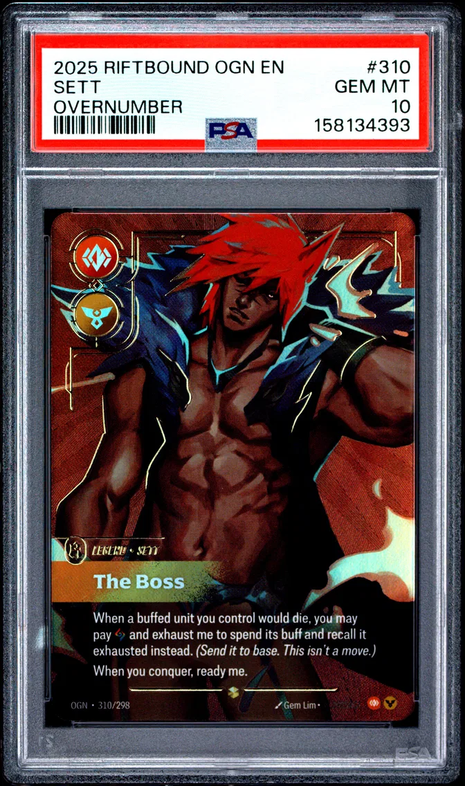 2025 #310 Sett - the Boss PSA 10 Riftbound: League of Legends Ogn-Origins