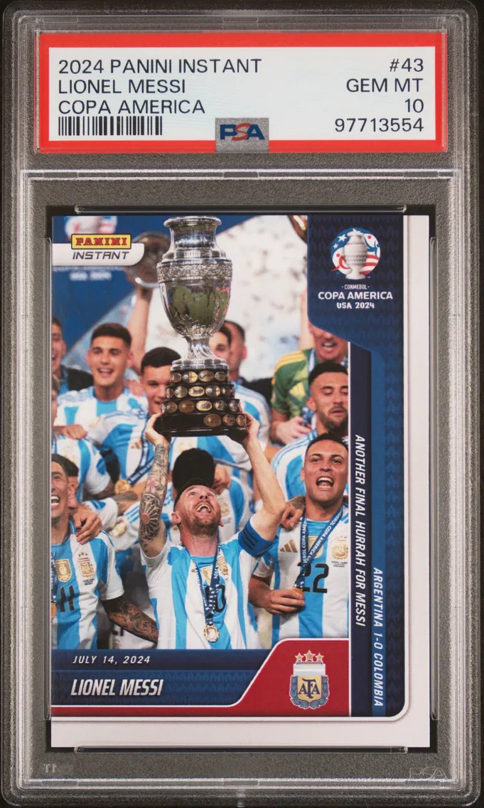 2024 #43 Lionel Messi PSA 10 Panini Instant Conmebol Copa America 2024