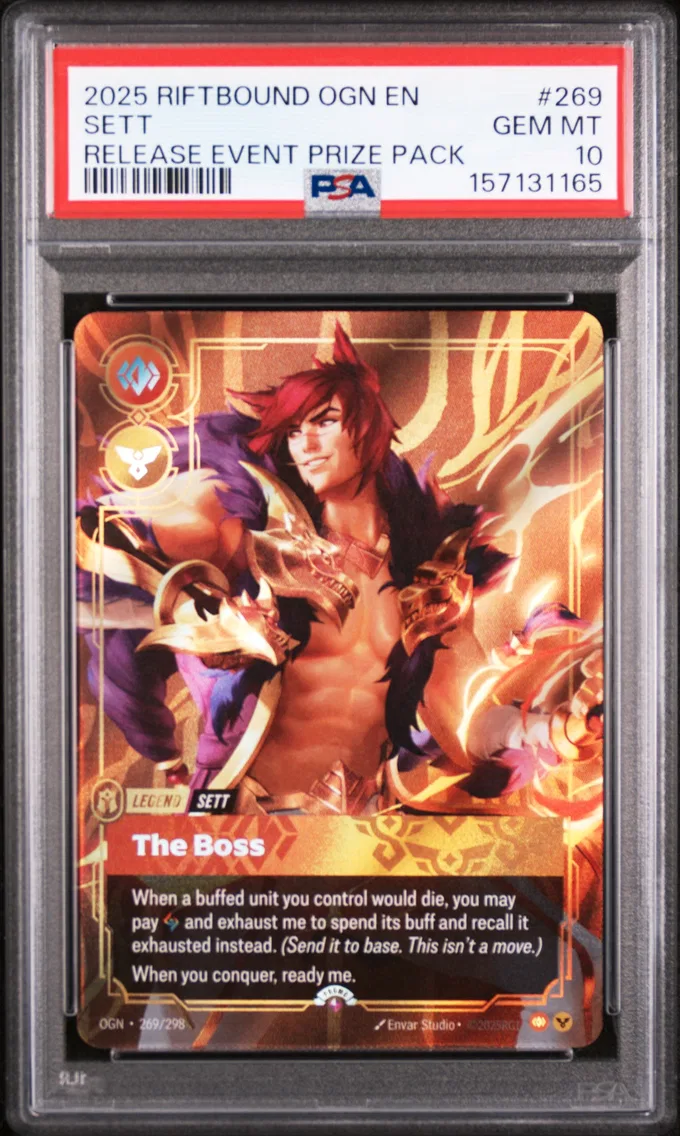 2025 #269 Sett - the Boss PSA 10 Riftbound: League of Legends Ogn-Origins
