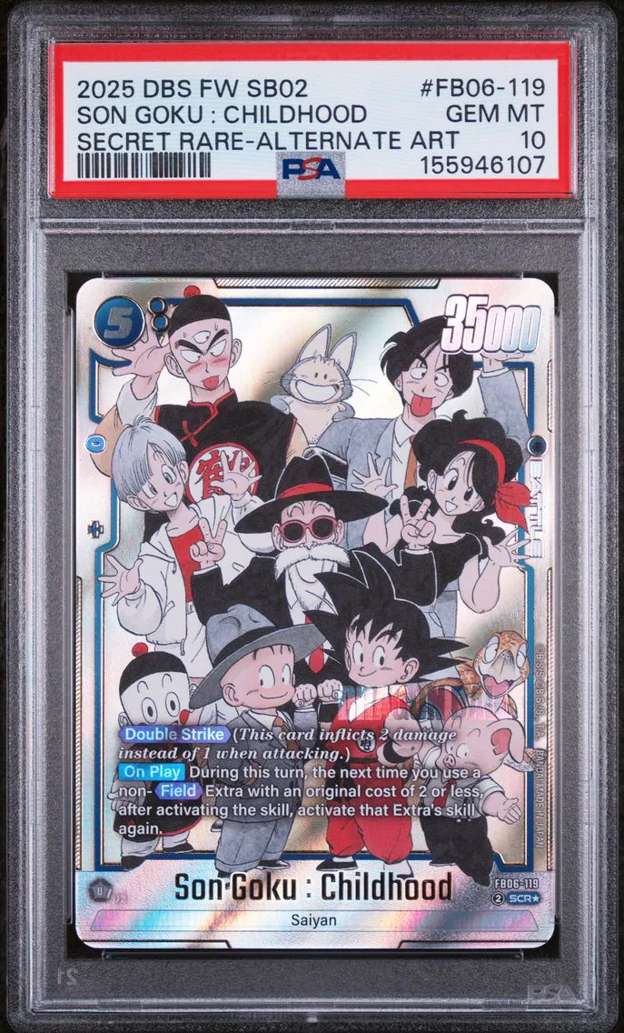 2025 #FB06-119 Son Goku : Childhood PSA 10 Dragon Ball Super Card Game Fusion World Manga Booster 02
