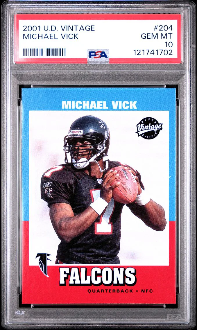 2001 #204 Michael Vick PSA 10 Upper Deck Vintage