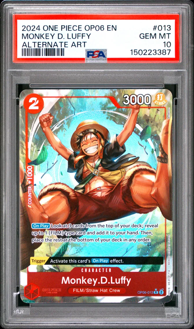 2024 #013 Monkey D. Luffy PSA 10 One Piece OP06-Wings of the Captain