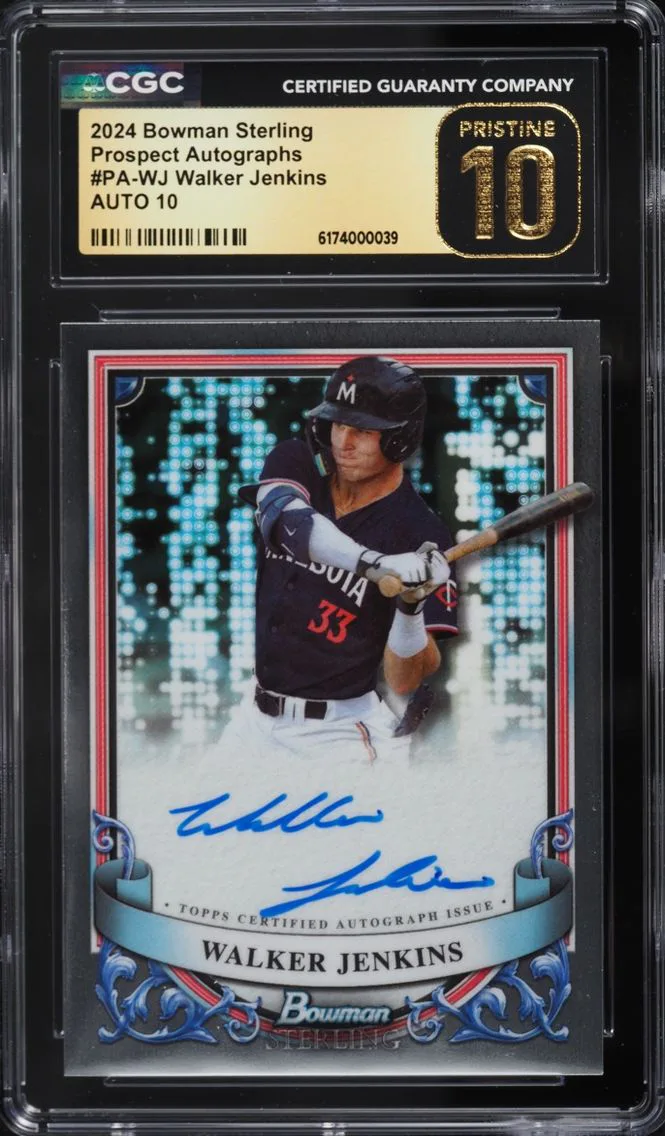 2024 Bowman Sterling Walker Jenkins PROSPECT AUTO #PA-WJ CGC 10 PRISTINE