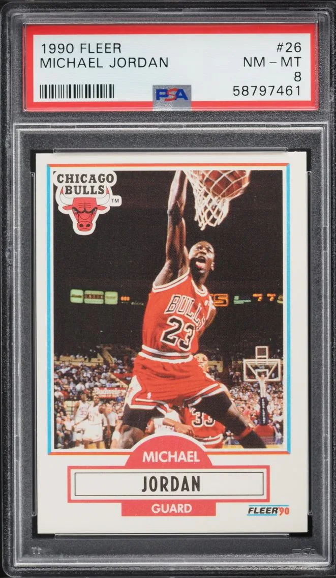 1990 #26 Michael Jordan PSA 8 Fleer Basketball