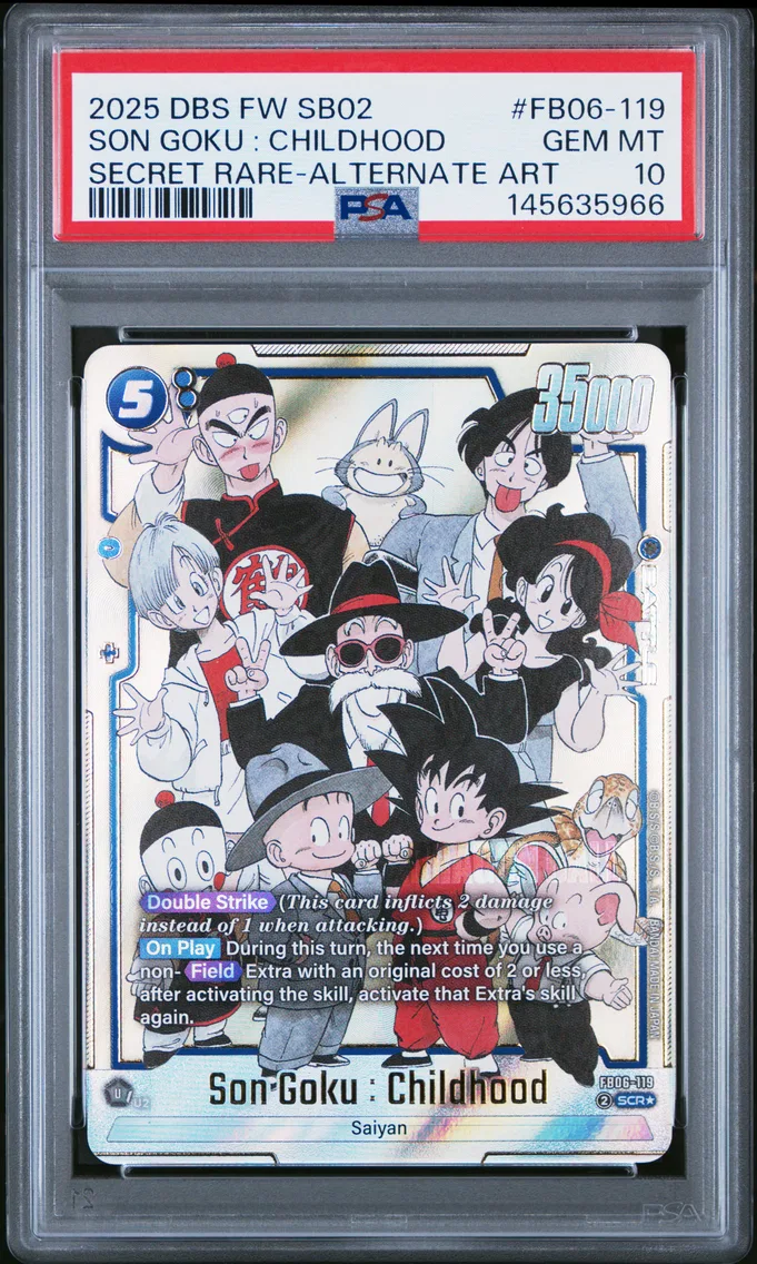 2025 #FB06-119 Son Goku : Childhood PSA 10 Dragon Ball Super Card Game Fusion World Manga Booster 02