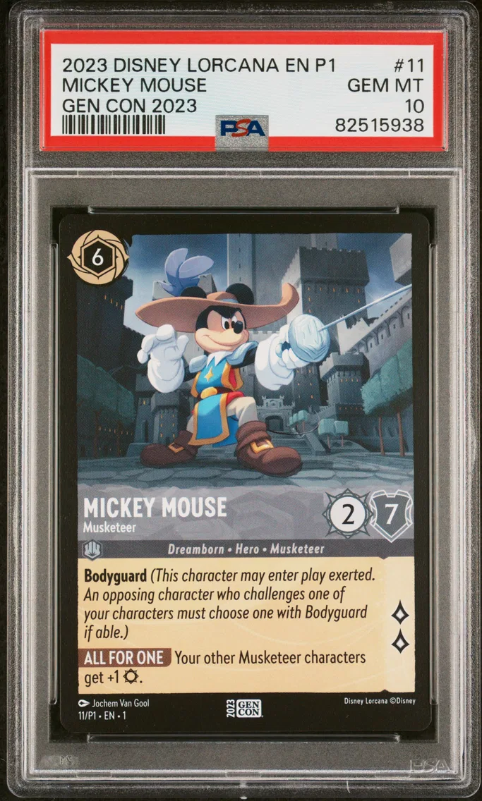 2023 #11 Mickey Mouse - Musketeer PSA 10 Disney Lorcana EN P1-Promo