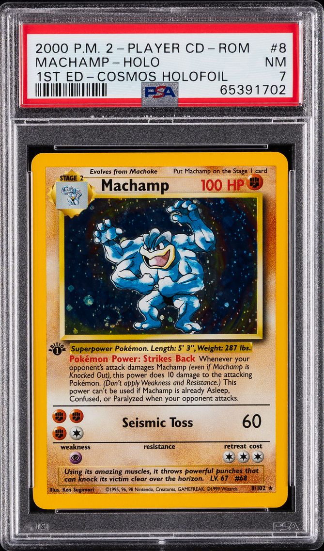 2000 #8 Machamp-Holo PSA 7 2-Player CD-Rom Starter Set Pokemon