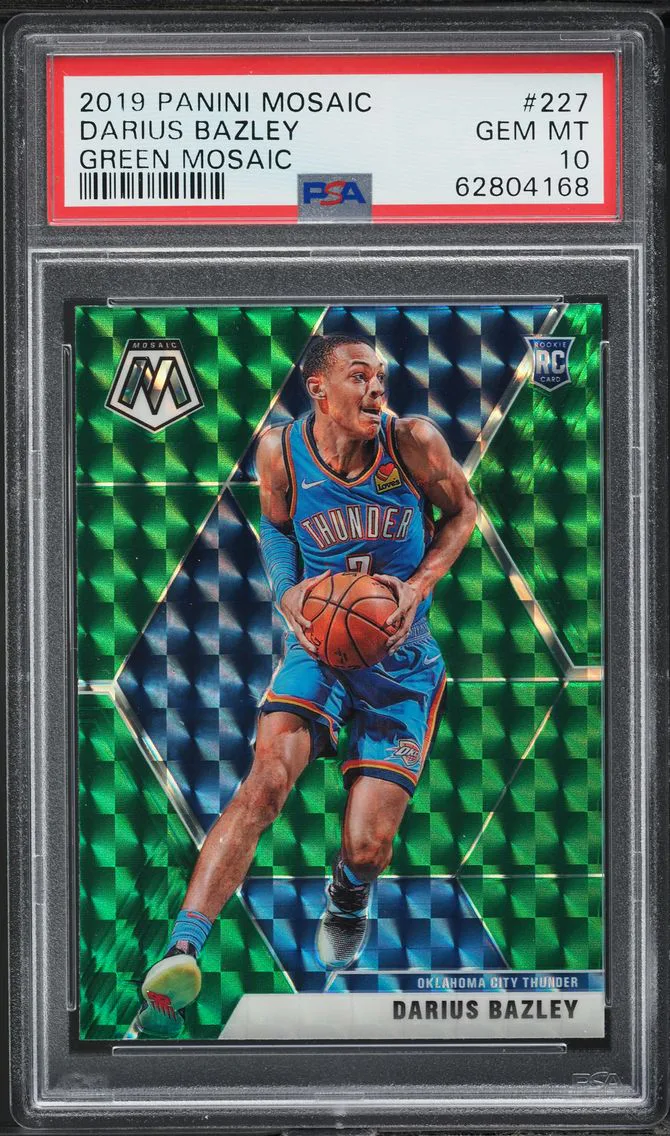 2019 Panini Mosaic Green Darius Bazley ROOKIE #227 PSA 10 GEM MINT