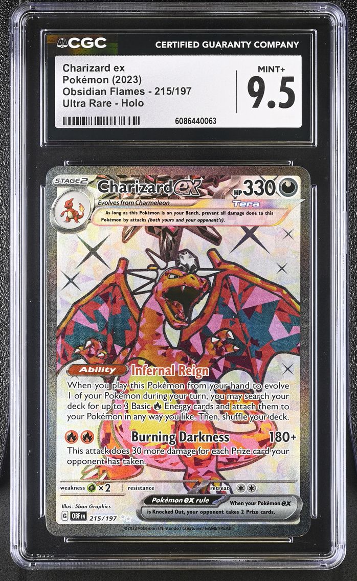2023 #215 Charizard ex CGC 9.5 Obsidian Flames - OBF EN - English