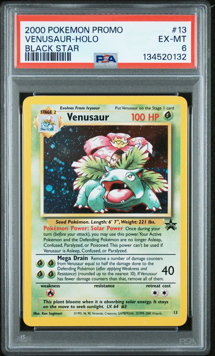 2000 #13 Venusaur-Holo PSA 6 Promo Black Star