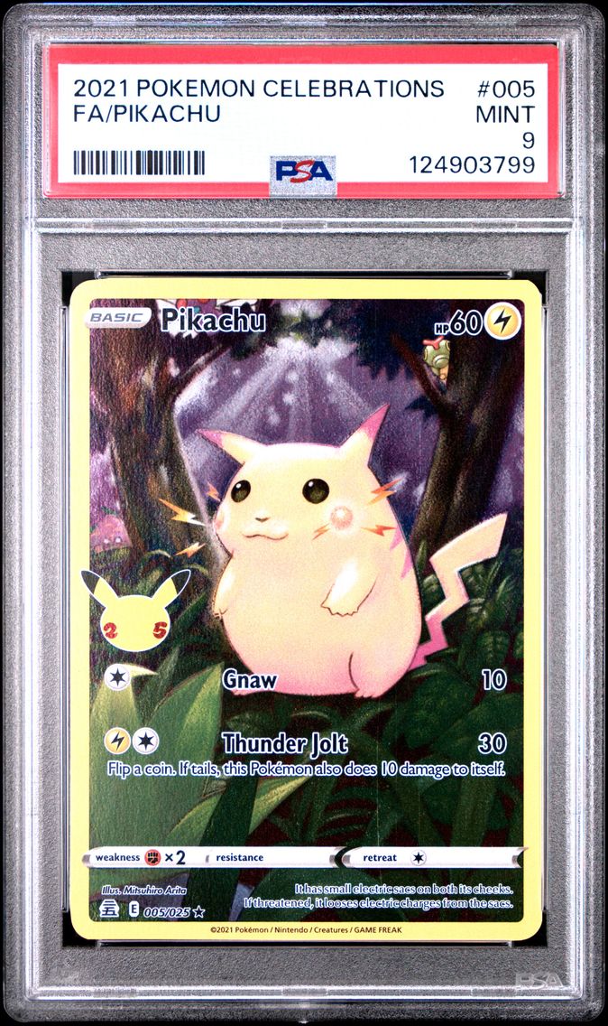 2021 #005 Full Art/Pikachu PSA 9 Celebrations Pokemon