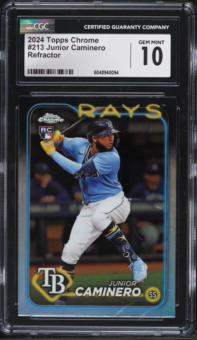 2024 #213 Junior Caminero CGC 10 Topps Chrome Refractor ROOKIE