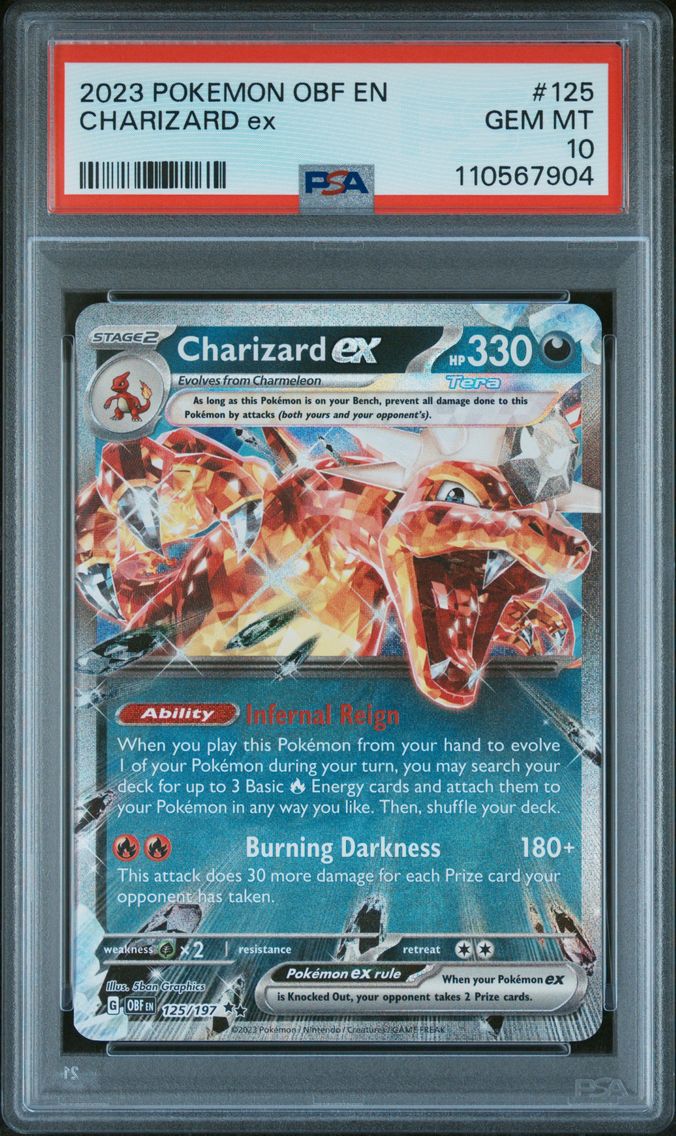 2023 #125 Charizard EX PSA 10 Ob