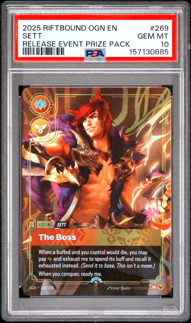2025 #269 Sett - the Boss PSA 10 Riftbound: League of Legends Ogn-Origins