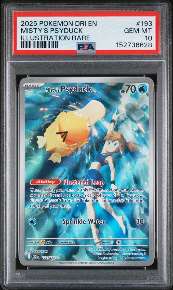 2025 #193 Misty's Psyduck PSA 10
