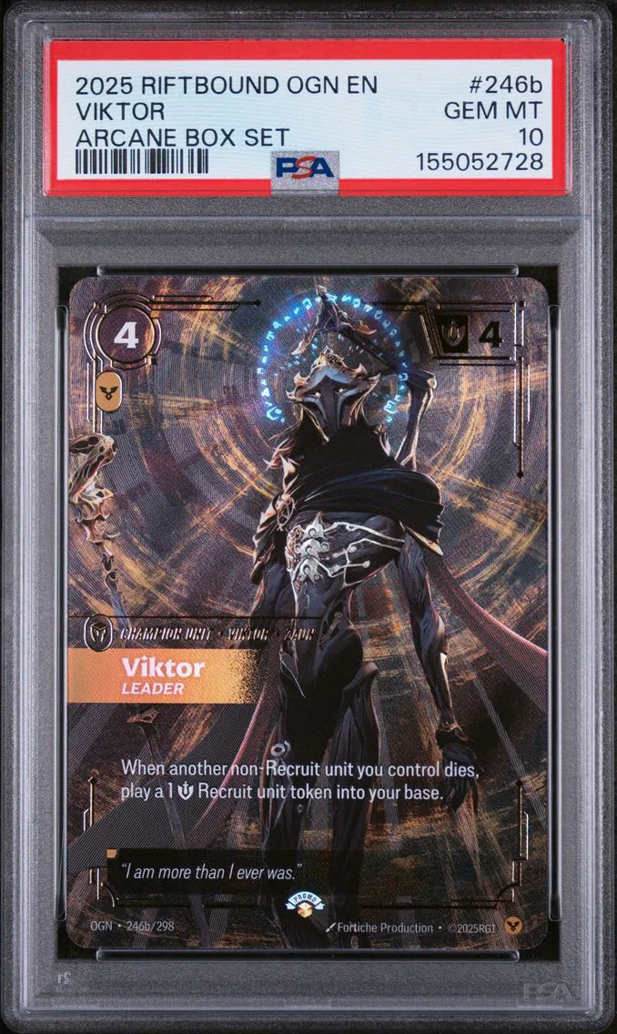 2025 #246b Viktor - Leader PSA 10 Riftbound: League of Legends Ogn-Origins