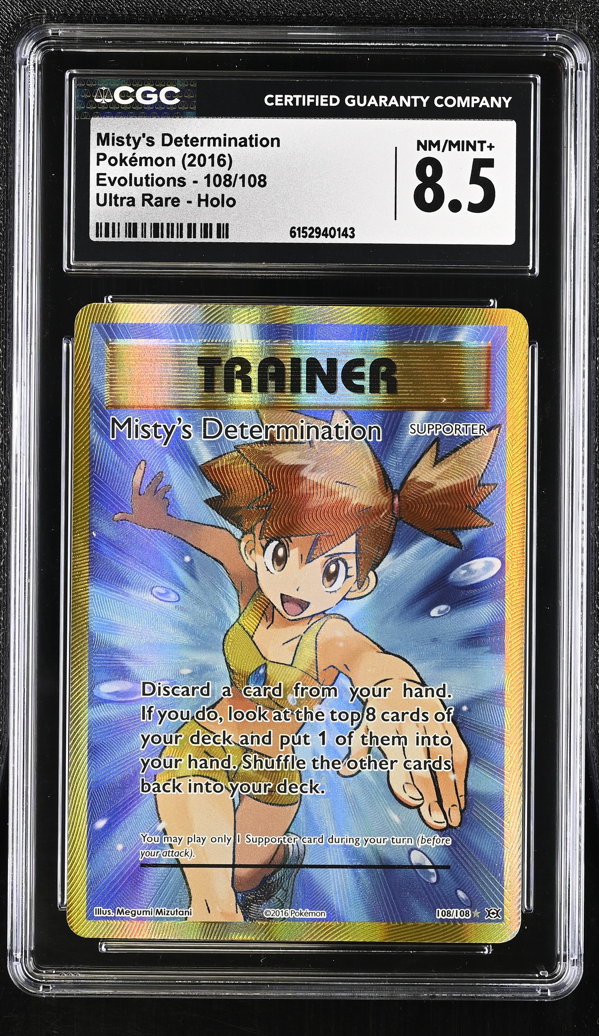 2016 #108 Misty'S Determination CGC 8.5 Evolutions - English