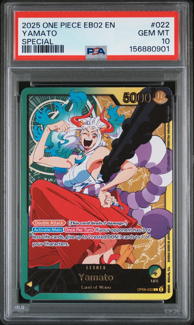 2025 #022 Yamato PSA 10 One Piece EB02-Extra Booster -Anime 25th Collection-