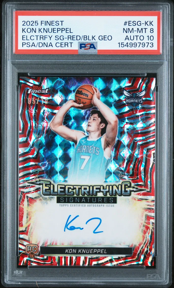 2025 #ESG-KK Kon Knueppel PSA 8 Topps Finest Electrifying Signatures