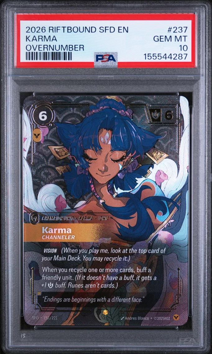2026 #237 Karma - Channeler PSA 10 Riftbound: League of Legends Sfd-Spiritforged