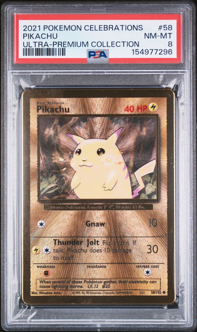 2021 #58 Pikachu PSA 8 Celebrations Ultra-Premium Collection