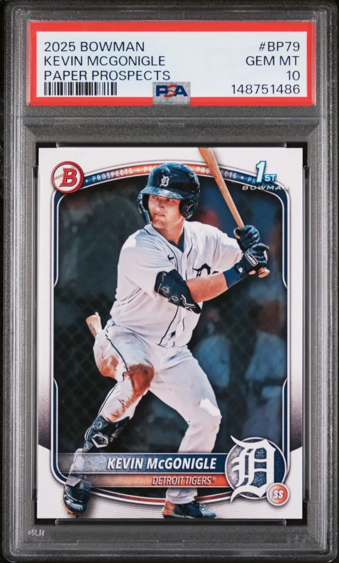 2025 #BP79 Kevin Mcgonigle PSA 10 Bowman Paper Prospects