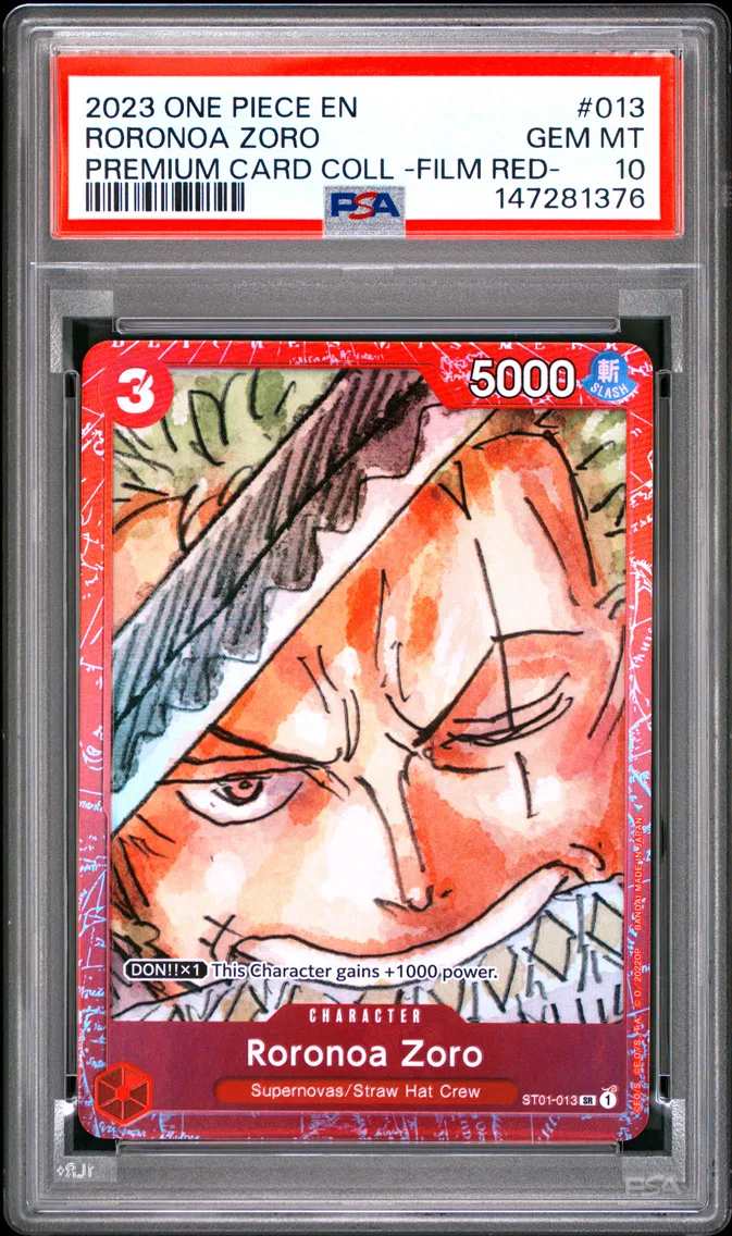 2023 #013 Roronoa Zoro PSA 10 One Piece Premium Card Collection -One Piece Film Red-